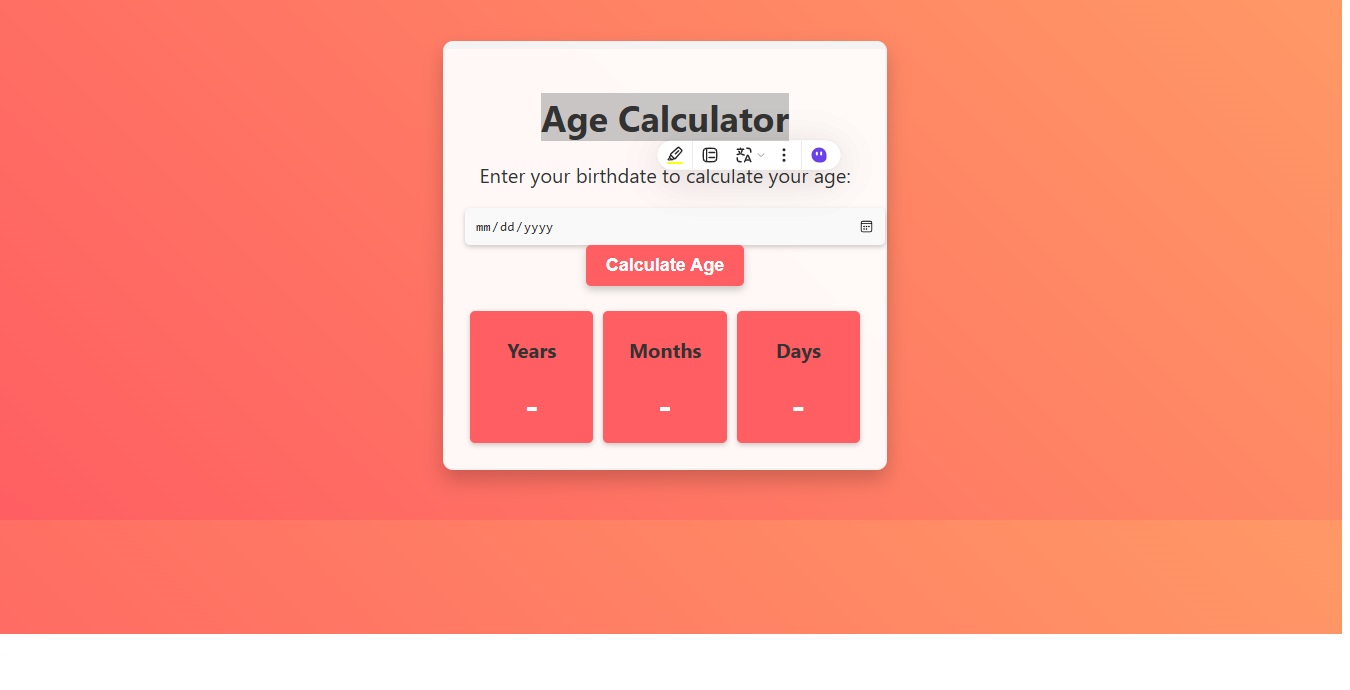 Age Calculator